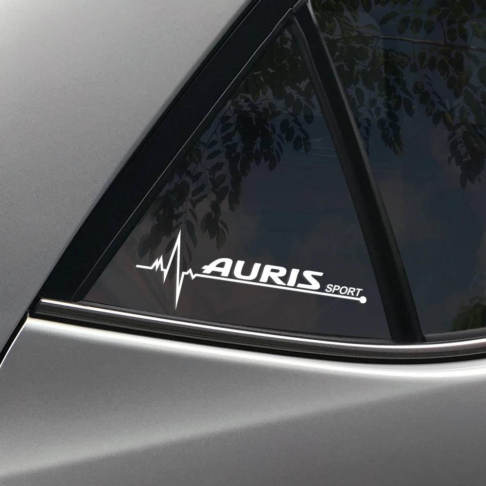 

2pcs/set Car Side Window Reflective Vinyl Stickers Decals For Toyota Auris Word Styling Auto Window Decoration Car Accessories