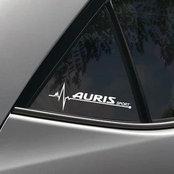 

2pcs/set Car Side Window Reflective Vinyl Stickers Decals For Toyota Auris Word Styling Auto Window Decoration Car Accessories