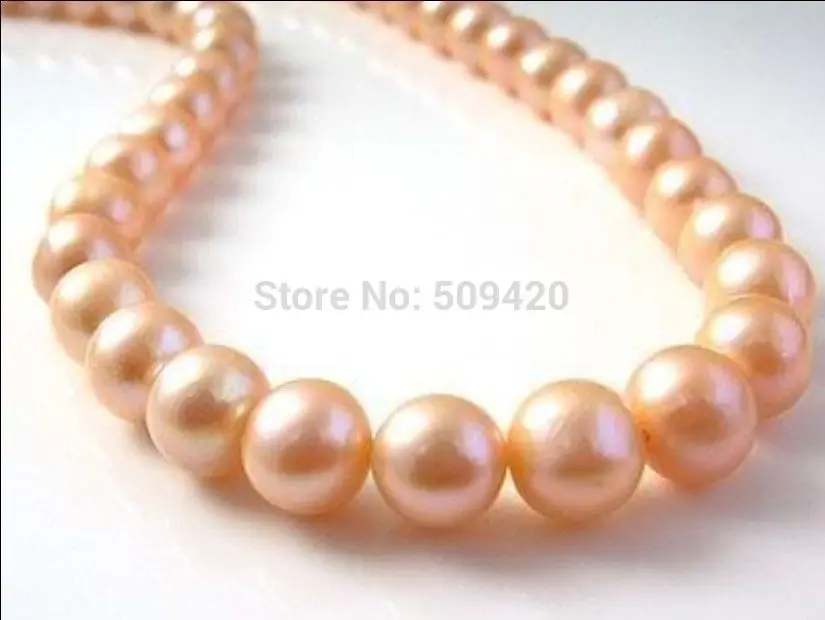 Free >>BEAUTIFUL 18" 11-12MM AAA+ SOUTH SEA PINK PEARL NECKLACE
