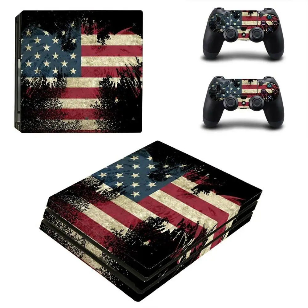 YSP4P-3036 Флаг США PS4 Pro наклейка s PS 4 Play station 4 Pro стикер кожи Pegatinas для playstation 4 Pro консоль и контроллер - Цвет: YSP4P-3036
