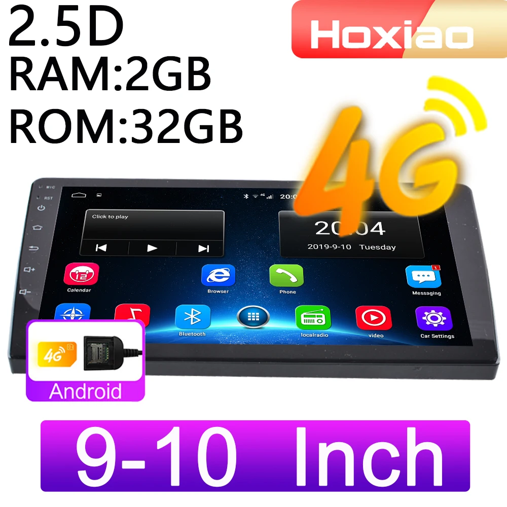 Автомагнитола 2 Din 4G Android 10 мультимедийный видеоплеер 9 дюймов Mirrorlink Wi-Fi ОЗУ Гб ПЗУ
