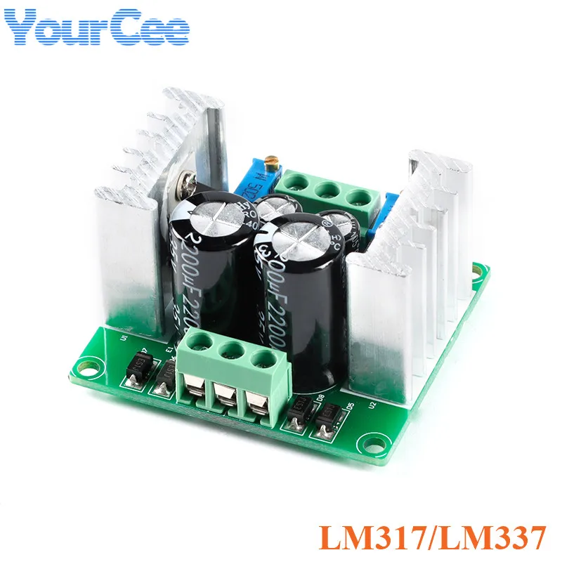 LM317/LM337 AC-DC двойной модуль питания регулируемый конвертер выпрямительный фильтр