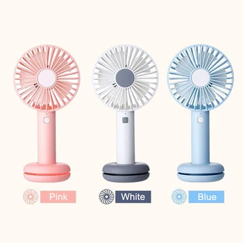 

Handheld Fan Desktop Mini USB Rechargeable Small LED Night Light Fan 3 Speed handheld Air Cooler for Girls Students I88