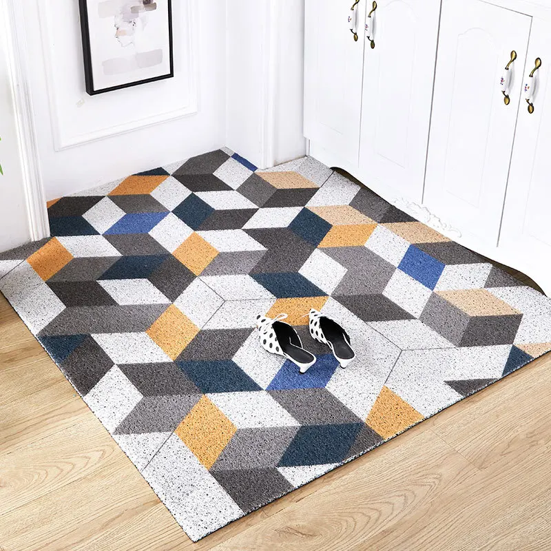 

Rectangle Freely Cut DIY Door Mat Carpet Living Room Bedroom Bathroom Home Entrance Floor Door Mat Non-slip Washable Mats Carpet