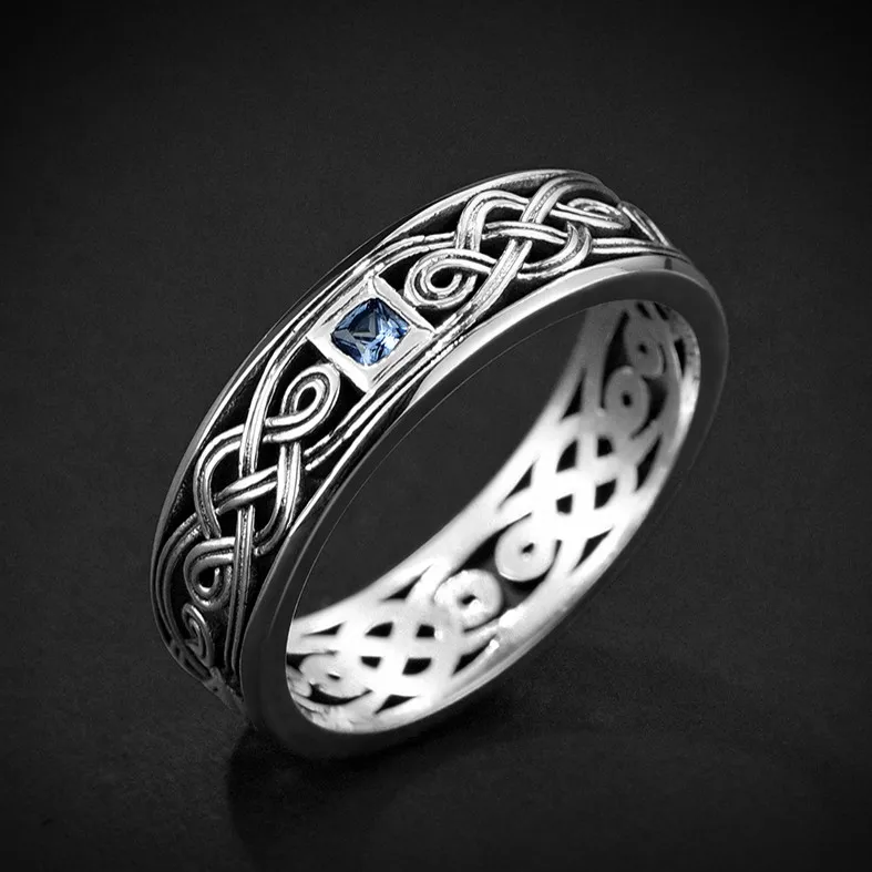 BOCAI New Real s925 sterling silver men's ring simple retro cold style, square single ring domineering index finger man ring BOCAI New Real s925 sterling silver men's ring simple retro cold style, square single ring domineering index finger man ring