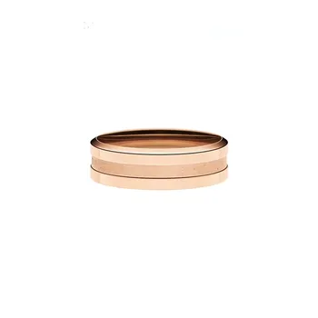 

2020 New fashion titanium steel men and women couple silver rose gold crystal wild rose punk pilot original diy DW ring