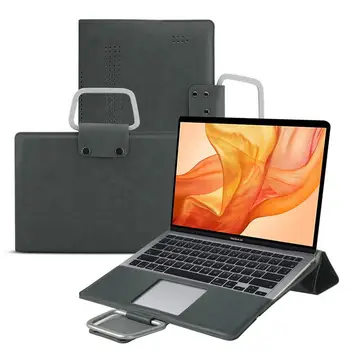 

Laptop Case For Macbook Air 13.3 inch Case 2020 PU Leather Handbag Portable Notebook Protective Cover Folio Flip Stand Case