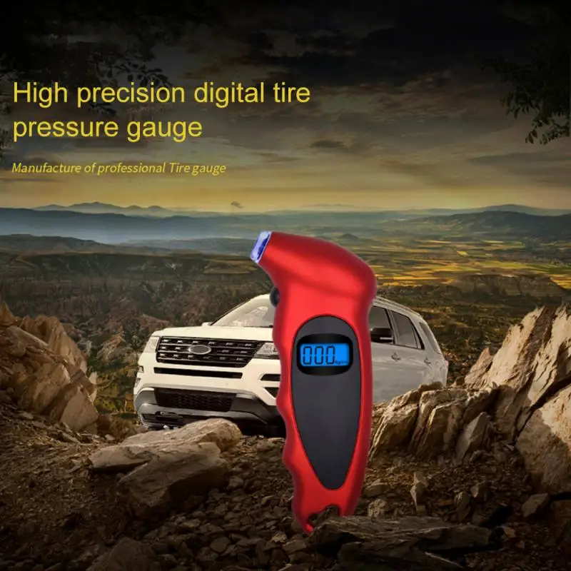 

Digital Auto Wheel Tire Air Pressure Gauge Meter Test LCD Display Manometer Barometers Tyre Tester For Car Truck Motorcycle Bike