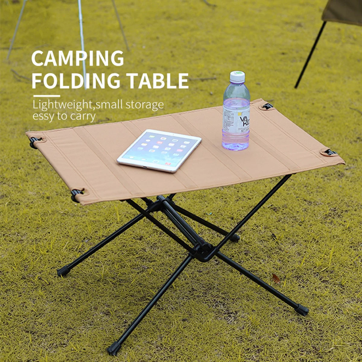 Tavolo da Campeggio Pieghevole Portatile in Lega di Alluminio Ultraleggero, Tavolo Pieghevole per Esterni, Scrivania per Giardino, Campeggio, Feste e Picnic - immagine 5