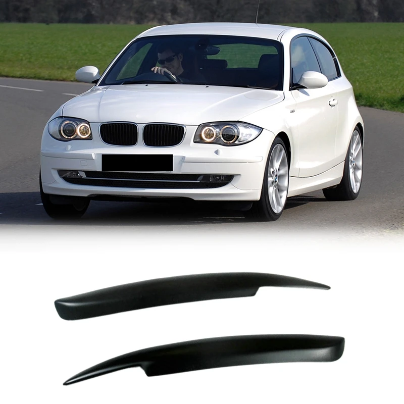 Car Front Headlight Cover Eyebrows Eyelid Trim Sticker for BMW 1 Series