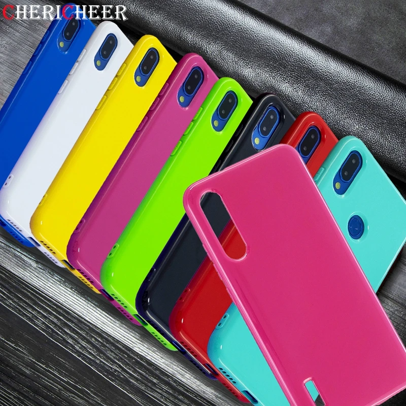 Блестящий цветной чехол для Xiaomi mi 9 Lite блестящий Силиконовый ТПУ гелевый Чехол |