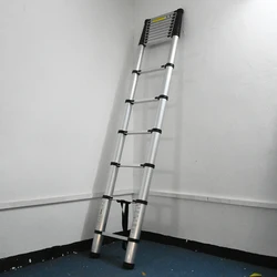 Échelle d'extension de ménage 4.4M DLT A, échelle droite épaissie en alliage d'aluminium, échelle simple face pliante pour ingénierie 