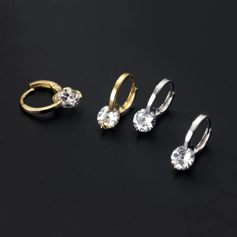 Earrings Stainless Steel Hoop Earrings | Korean Zircon