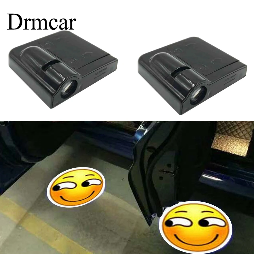 

2X Welcome Lamp Car Door Logo Light Laser Light DC 5V Universal Wireless Projector Light Atmosphere Car Light Car Accessories