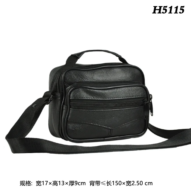 

[Factory Price] Men's Bag New Style Hand Messenger Bag Cowhide Pannier Bag Fashion Cross Bag H5115