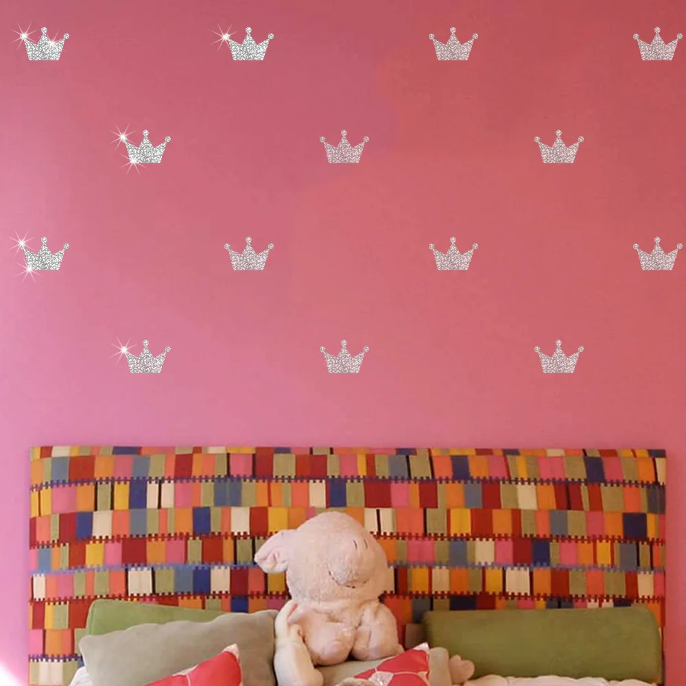 Funlife Лидер продаж Детская комната Корона принцесса девочки виниловые Съемные наклейки на стену 066