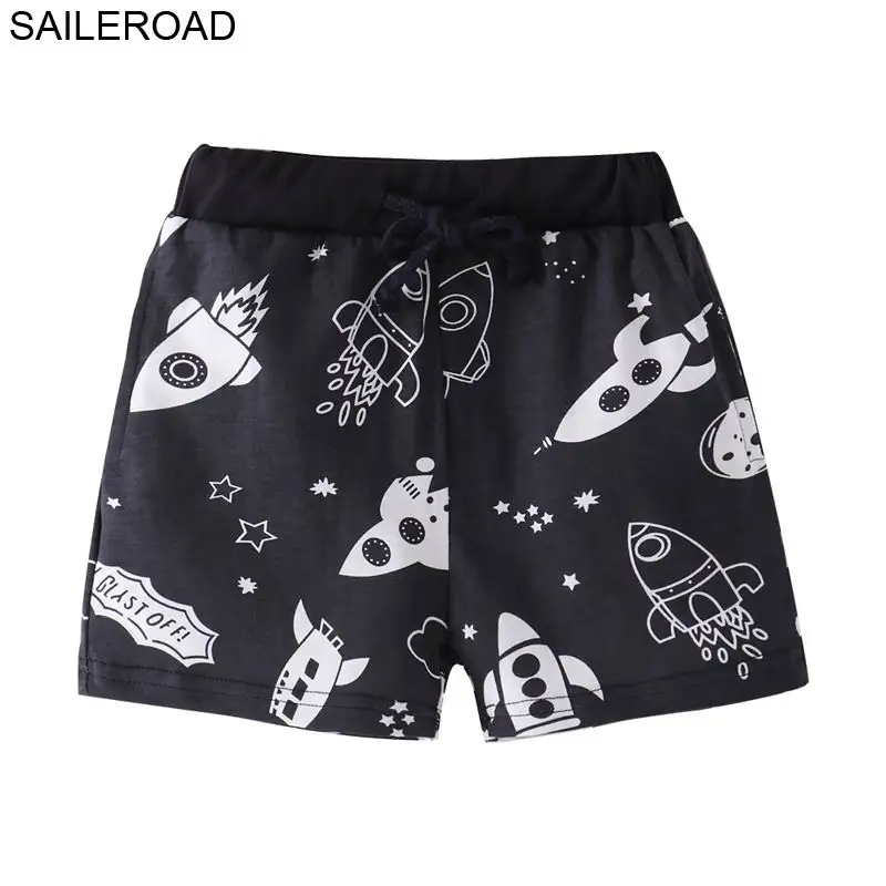 SAILEROAD/одежда с принтом самолета для детей от 2 до 7 лет, детские штаны для мальчиков, детские штаны до колена, Хлопковые Штаны для маленьких