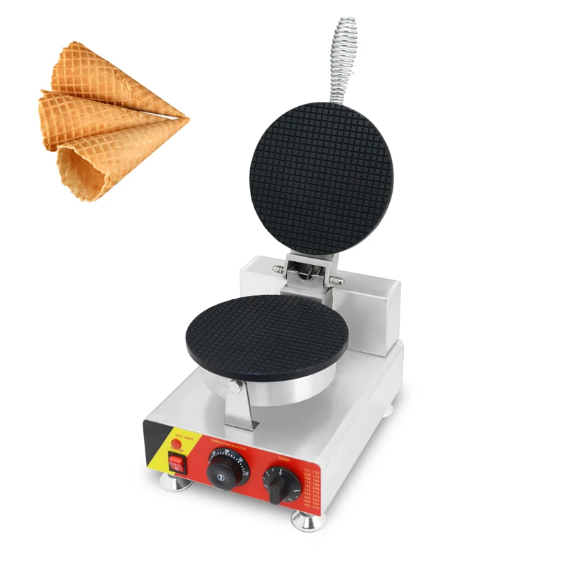 

SUCREXU Commercial Electric Ice Cream Waffle Cone Baker Maker Machine Nonstick Waffle Irons Crepe Machines CE