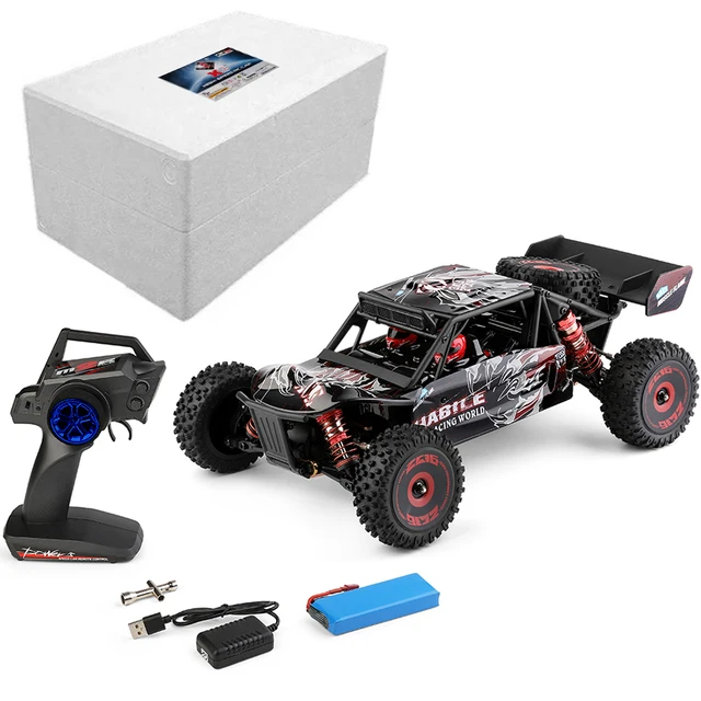 WLToys Upgraded 124016-V2 4WD 75KMH High Speed Car With Metal Chassis Brushless Off-Road RC Truck