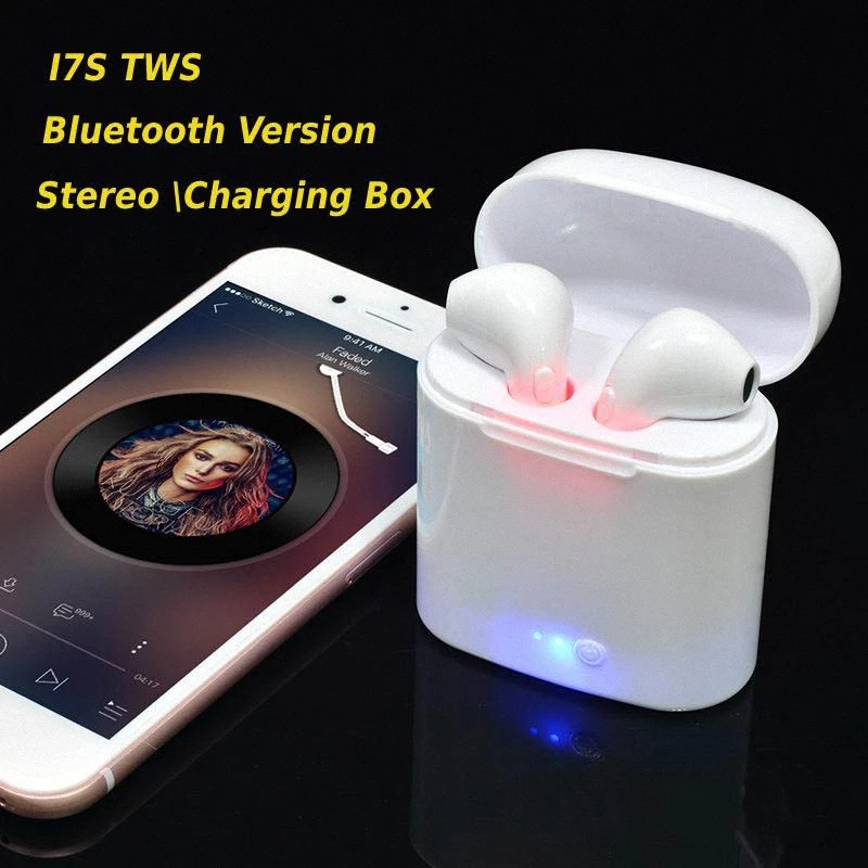

Cordless Headset i7s Tws Bluetooth Earphones Mini Wireless Earbuds Sport Handsfree Earphone with Charging Box for IPhone Xiaomi