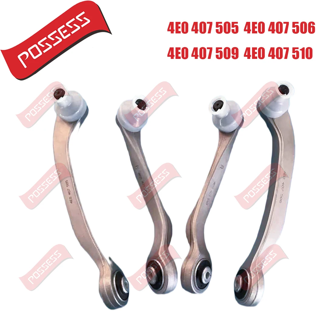 

4 Pieces Front Upper Suspension Control Arm Kits For Audi A6 4F2 4FH 4F5 A6L C6,A8 D3 2002-2010 VW Phaeton 3D2 2002-2016,Bentley