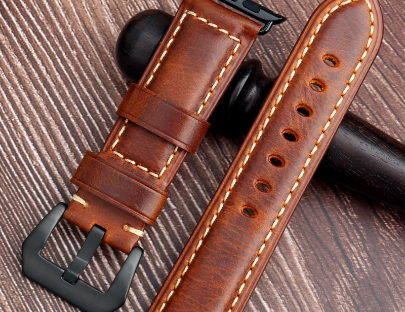 Maikes pulseira de relógio, de couro genuíno,