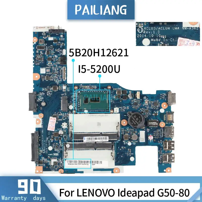 8S5B20H12621 для LENOVO Ideapad G50-80 NM-A362 I5-5200U материнская плата ноутбука протестирована