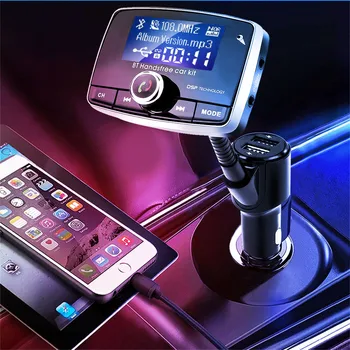 

Universal QC 3.0 3.1A Dual USB Ports Bluetooth 5.0 Car FM Transmitter TF Card Mp3 Player 12V/24V voltage