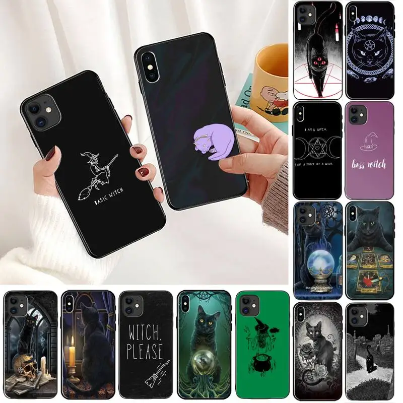 Мягкий чехол YNDFCNB Witch cat magic Custom для iPhone 11 8 7 6 6S Plus X XS MAX 5 5S SE 2020 XR pro | Мобильные