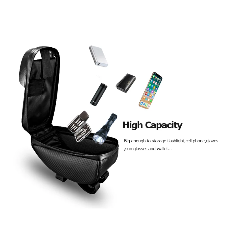 Cheap Sahoo 112003 Cycling Bicycle Bike Head Tube Handlebar Cell Mobile Phone Bag Case Holder Case Pannier Carrier For  6.5in Phone 5