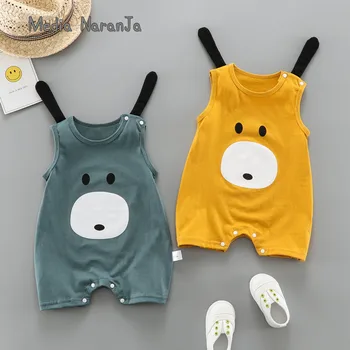 

Baby Summer puppy costume Sleeveless jumpsuit 3-6 Month boys girls unisex infant cute dog Romper