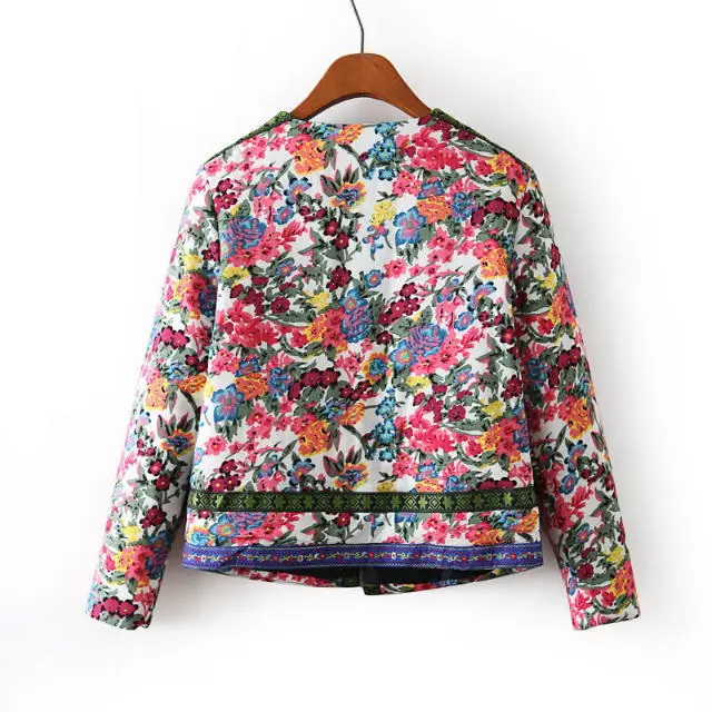 

Long-term Floral Embroidered Printed Jacquard Weaving WOMEN'S Cotton Padded Clothing Women's