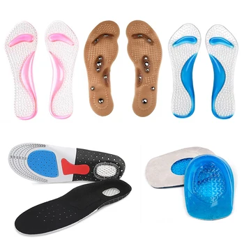 

Silicone Gel Insoles for Flatfoot Pedicure Foot Tools Shoes Insert Insoles Orthopedic Gel Pad Cushion Massage Feet Arch Support