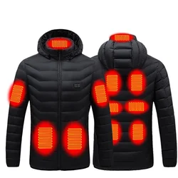 11 Zones Fashion Heating Vest Jackets Winter Heating Jackets USB Charge Hiking Thermal Coat Clothing for Men Women