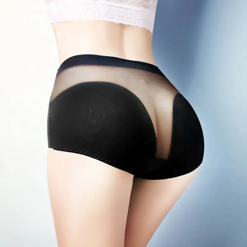 

New style push up ladies cotton high waist hip-lift sexy panties high-elasticity plus size mesh lace triangular underwear women