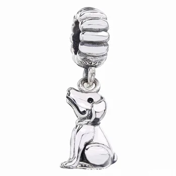 

New 925 Sterling Silver Bead Charm Vintage Cute Chinese Zodiac Buddy Dog Pendant Beads Fit Bracelet Diy Jewelry