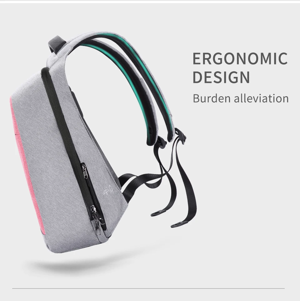 Tigernu ноутбук рюкзак Бизнес сумки зарядка через USB мужской рюкзак Анти вор Водонепроницаемость Школьный Рюкзак Для Колледж путешествия