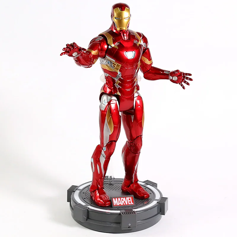 Marvel Капитан Америка, Мстители, война бесконечности, фигурка железного человека, Коллекционная модель игрушки с светодиодный светильник