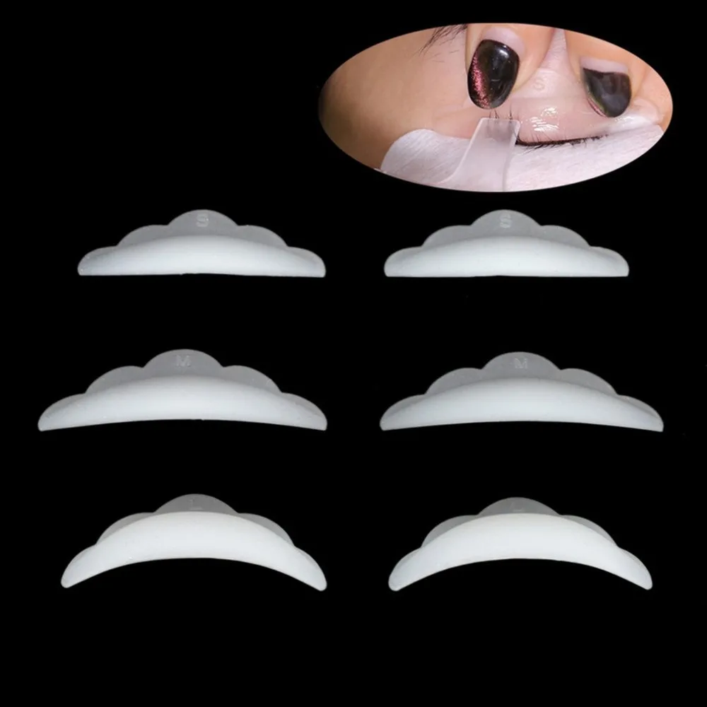 

3 Pairs/bag Silicone Eyelash Perm Patches Reusable False Eyelash Shield Pads Perming Curling Patch Eyes Makeup Tool NEW