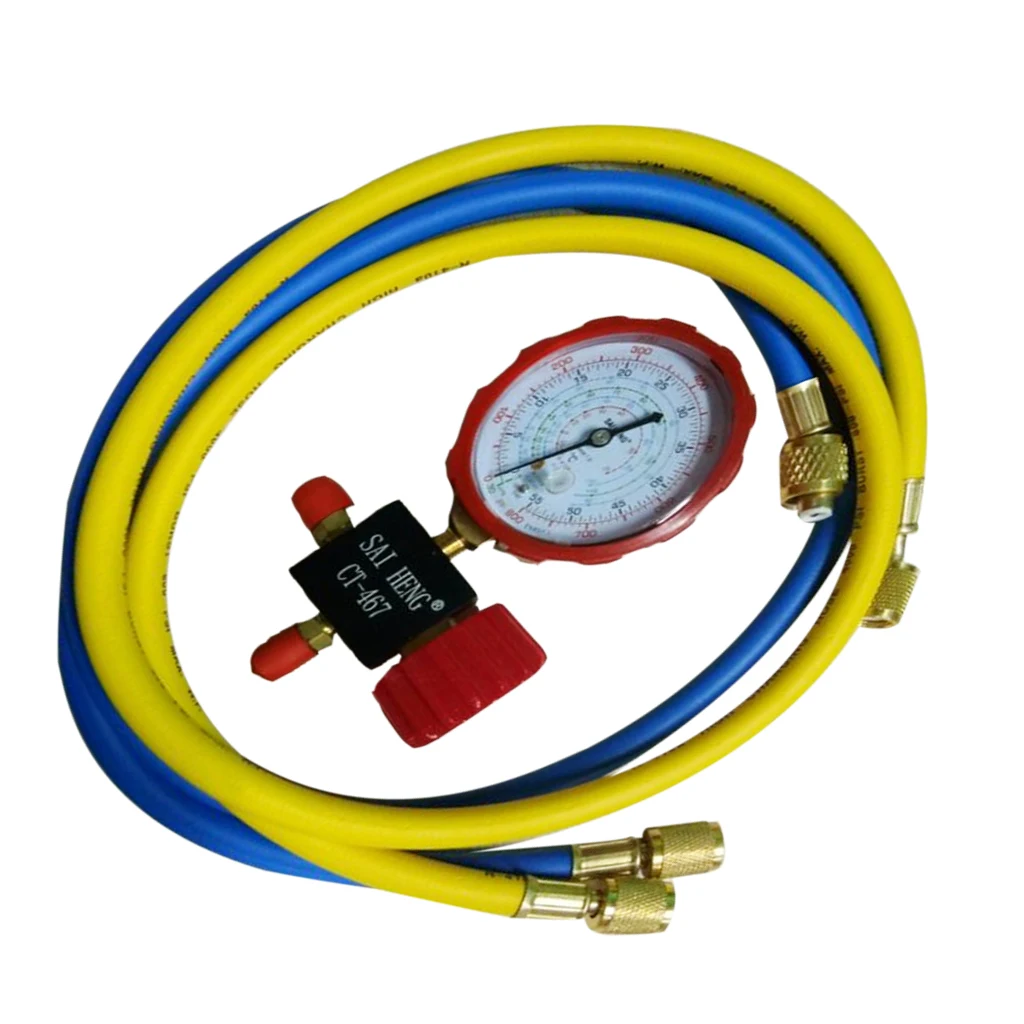 1 Set Manifold Gauge & Charging Hose for R410A Refrigerant Mini Split System