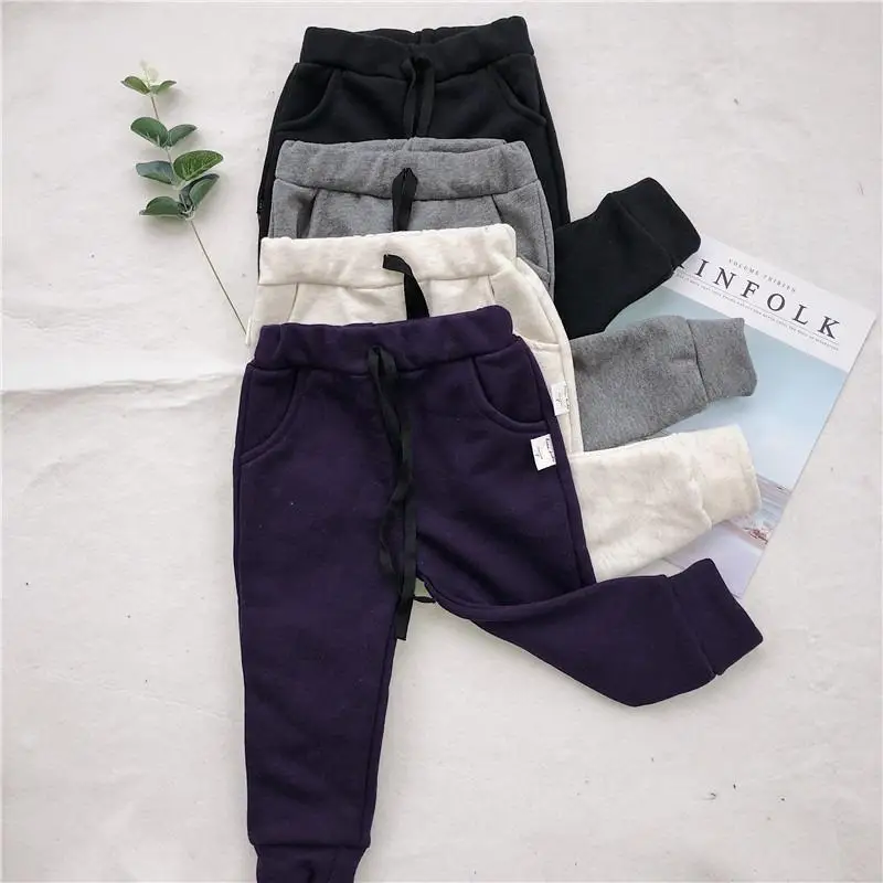 Рубашка для девочек, осенняя одежда, От 1 до 3 лет леггинсы для маленьких девочек, универсальные детские повседневные штаны с начесом