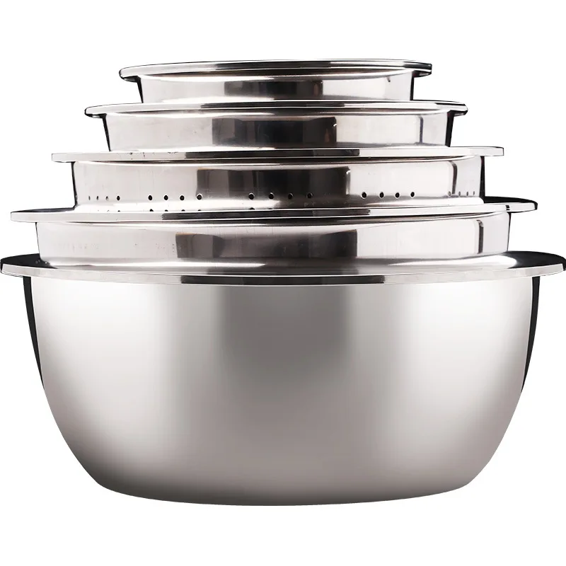 

Washing Basin Thickening Home Stainless Steel Leak Basin Large Size Circle No Knead Dough Mainland China Basin