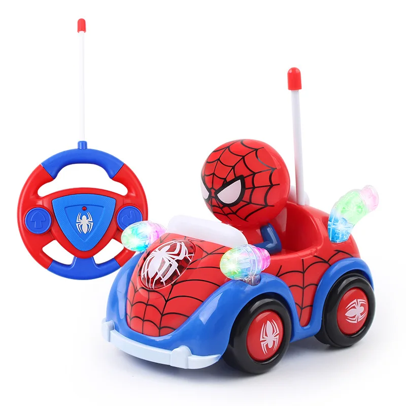 Remote Control Car Spiderman Captain America Light Music RC Car Avenger Marvel Racing Car Boy Kids 1