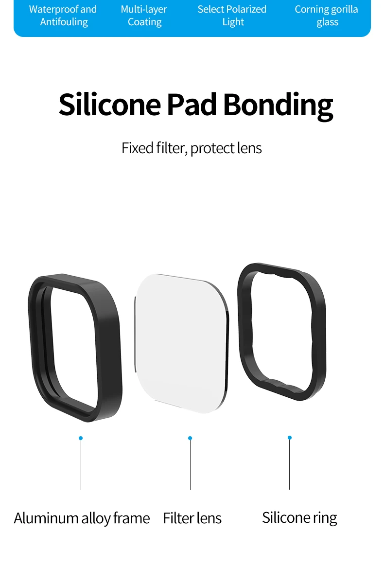 TELESIN 4 Packs ND8 ND16 ND32 CPL Lens Filter Set for Gopro Hero 10 9 Black Action Camera Accessories ND CPL Alloy Frame Lens TELESIN 4 Packs ND8 ND16 ND32 CPL Lens Filter Set for Gopro Hero 10 9 Black Action Camera Accessories ND CPL Alloy Frame Lens