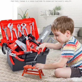 

Kids Toolbox Kit Children Pretend Play Toy Set Simulation Repair Tools Drill Screwdriver Repair House Play Game Engineering Kit