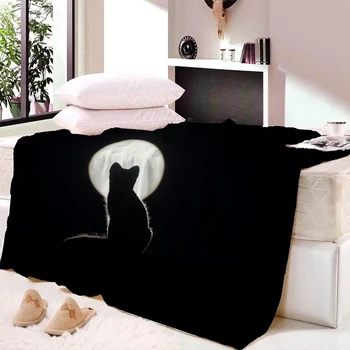 

Nap blanket Super Soft Cartoon Cute Cat Velvet Plush Throw Blanket Art Blanket for Children Beach Towel Throw Travel