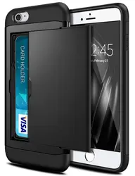 iPhone SE 2020 Wallet Case with Card Slot and Dual Layer Protection for iPhone SE 2020 (Black)