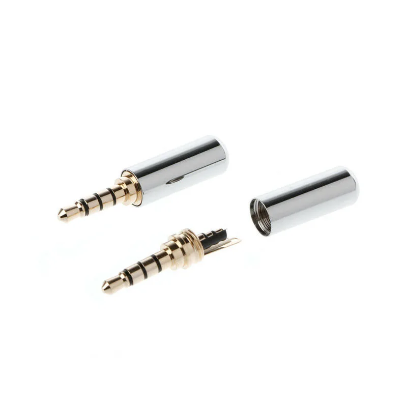 

10x 4-Pole Copper Gold Plated 3.5mm Male Stereo Audio Jack Plug Solder Connector