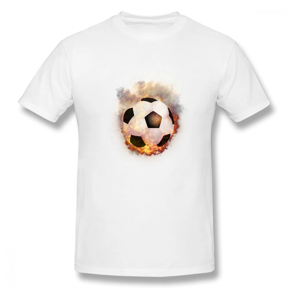 

Flame Football t shirt men Casual Fashion Men's Basic Short Sleeve T-Shirt boy girl hip hop t-shirt top tees