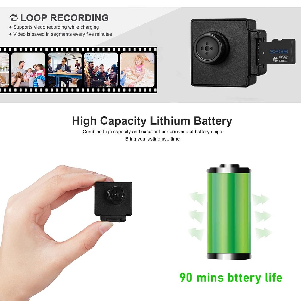 Mini Body Camera HD 1080P Remote Control Covert Security Camcorder DVR Portable Record Digital Micro DV Recorder Small S4 Cam